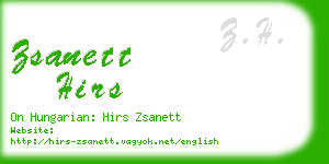 zsanett hirs business card